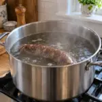 Cuire une andouille à l’eau demande de suivre la consigne du produit acheté, car la durée varie selon l’andouille.