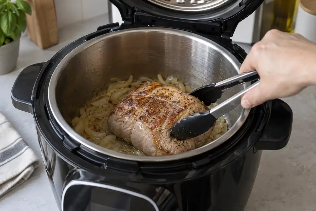 Le rĂŽti entier est retournĂ© Ă la pince dans la cuve avec lâoignon, pendant lâĂ©tape de dorage au CookĂ©o.