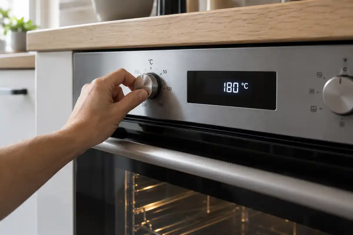 Le préchauffage du four à 180 °C ouvre la préparation avant le mélange des ingrédients.
